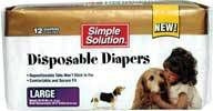 Simple Solution Disposable Dog Diaper 12pk - Image 5