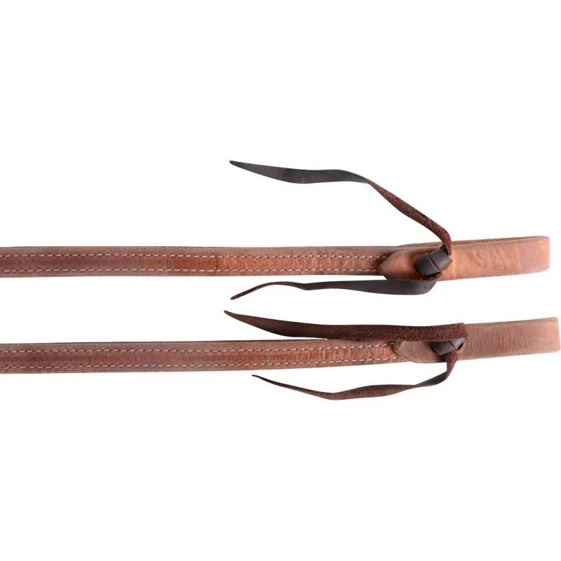 Double/Stitch 5/8 Harness/Latigo Split Rein Hvy Br