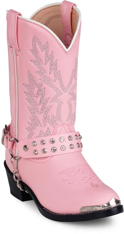 Durango Kids Pink Rhinestone Western Boots - Image 2