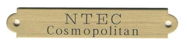 English Style Girth Plate 1/2 X 3 Brass