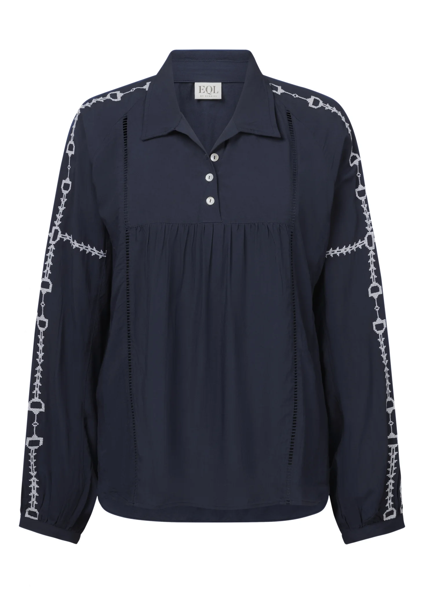 EQL by Kerrits Ladies Bit and Rein Embroidered Blouse