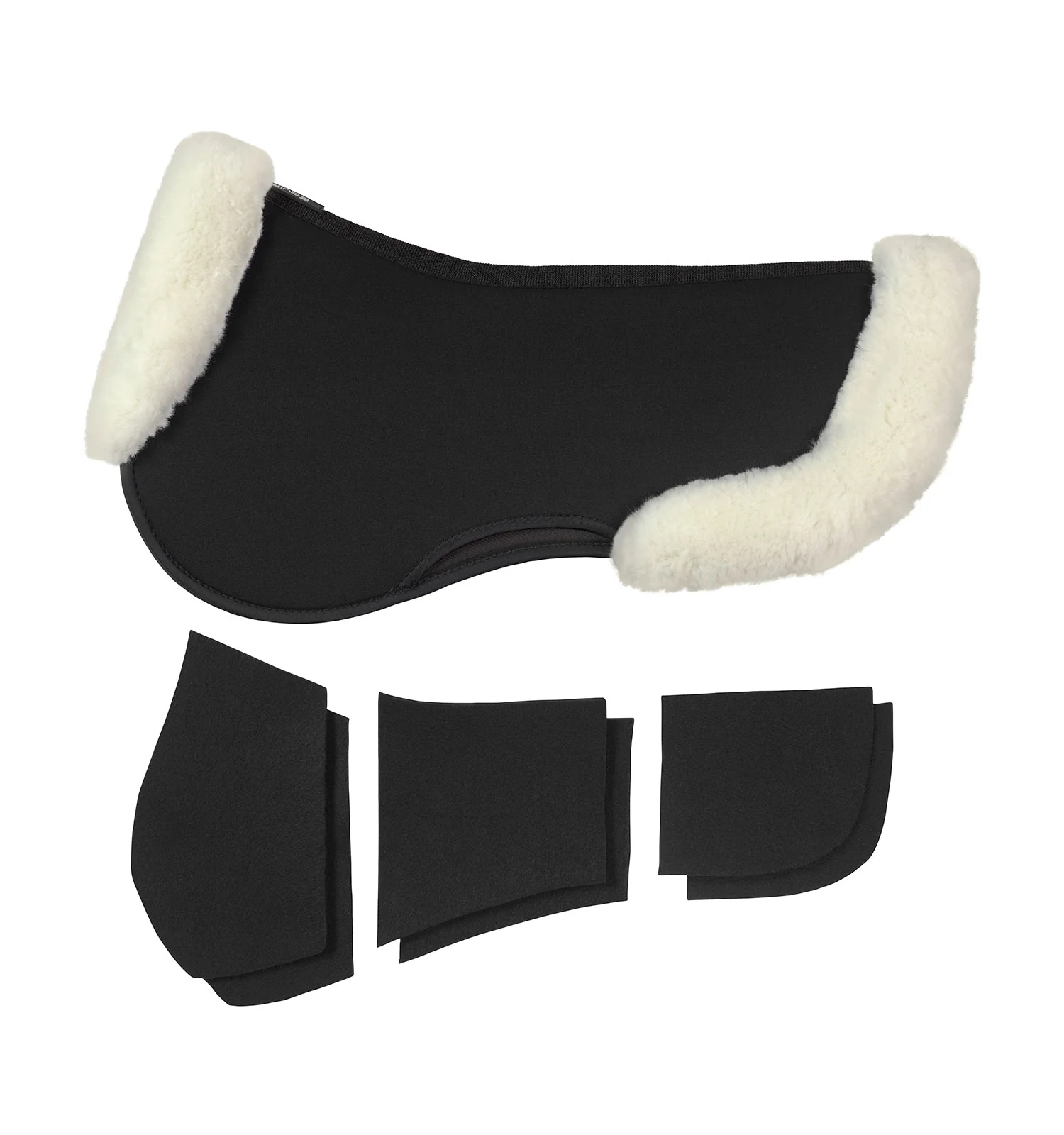 EquiFit UltraWool Thin ImpacTeq Half Pad with Shims - Image 2