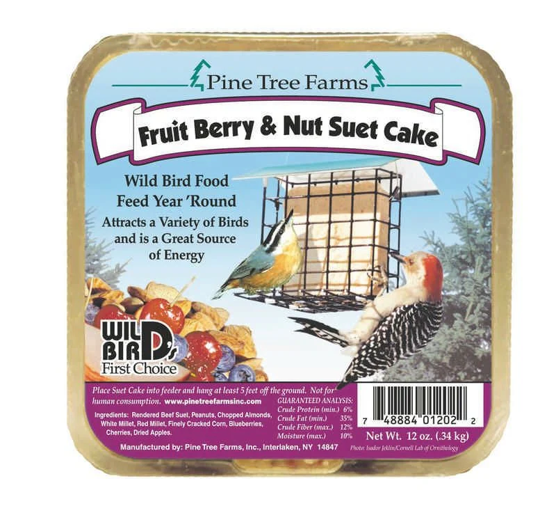 Fruit Berry Wild Bird Suet Cake 12oz