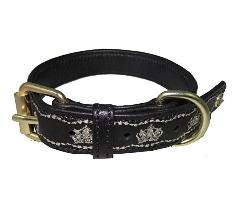 Halo Royal Leather Dog Collar LG Black/Safari - Image 2