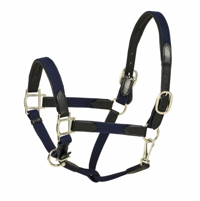 HK Americana Leather Padded Web Halter Full Black/ - Image 6