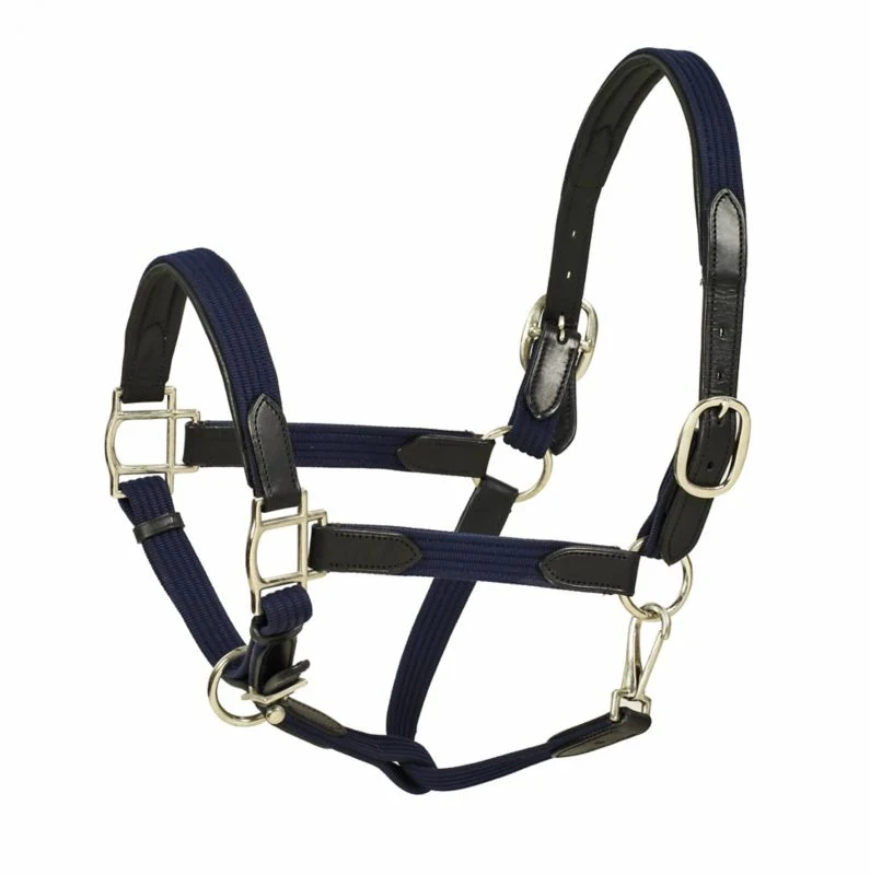 HK Americana Leather Padded Web Halter Full Black/ - Image 7