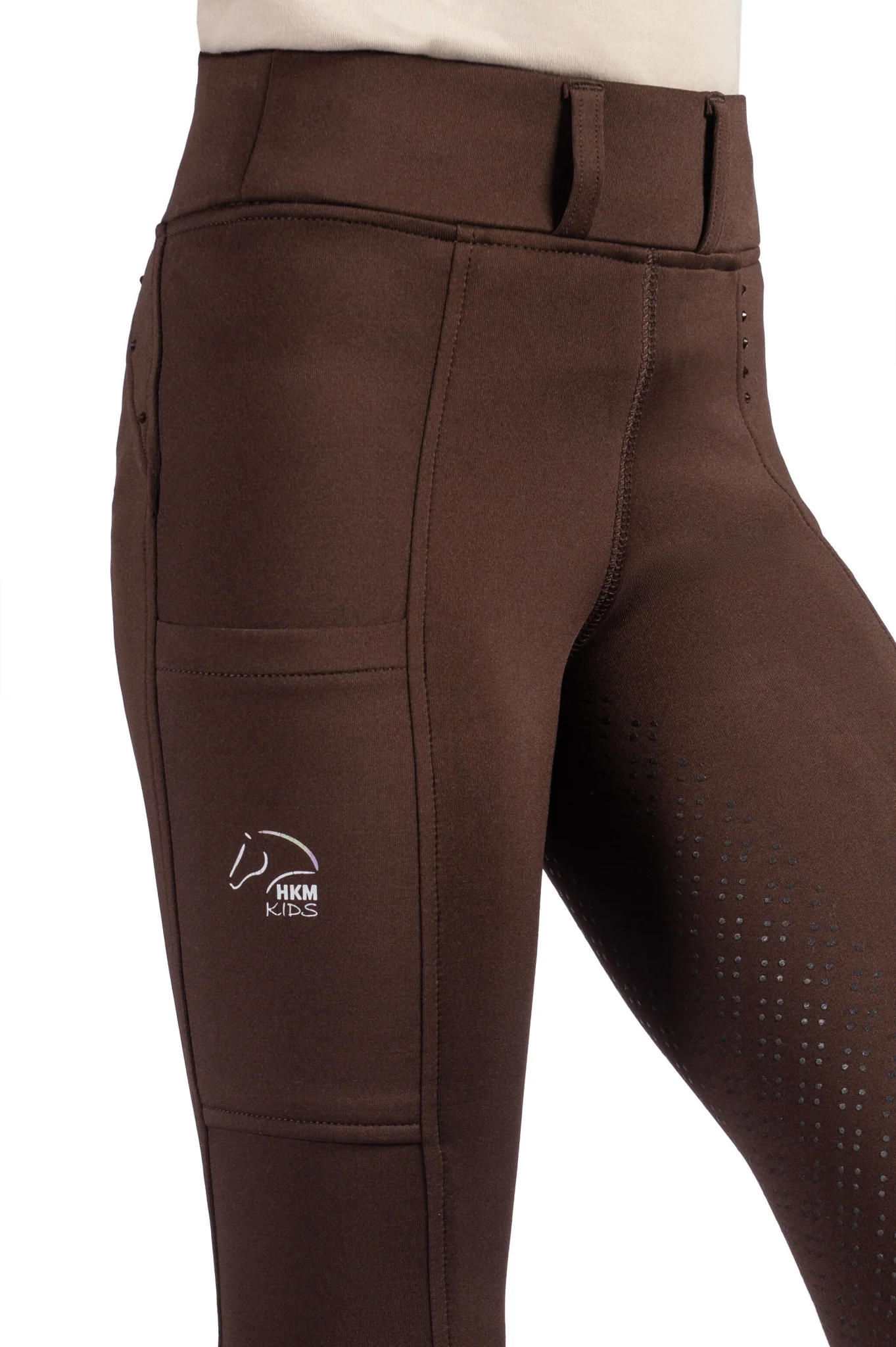 HKM Kids Lana II- Style Silicone Full Seat Riding Leggings - Image 5