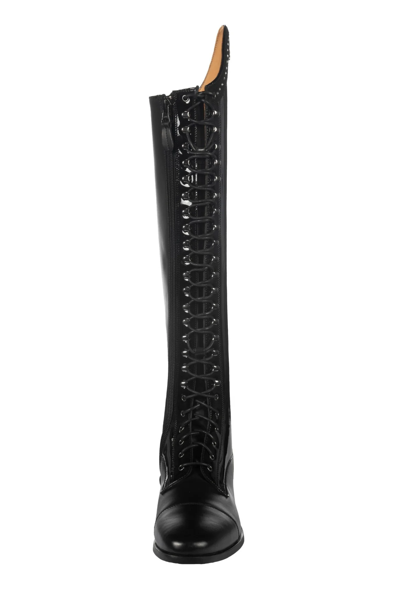 HKM Ladies Amalfi Lack Riding Boots Long/Narrow Width - Image 4