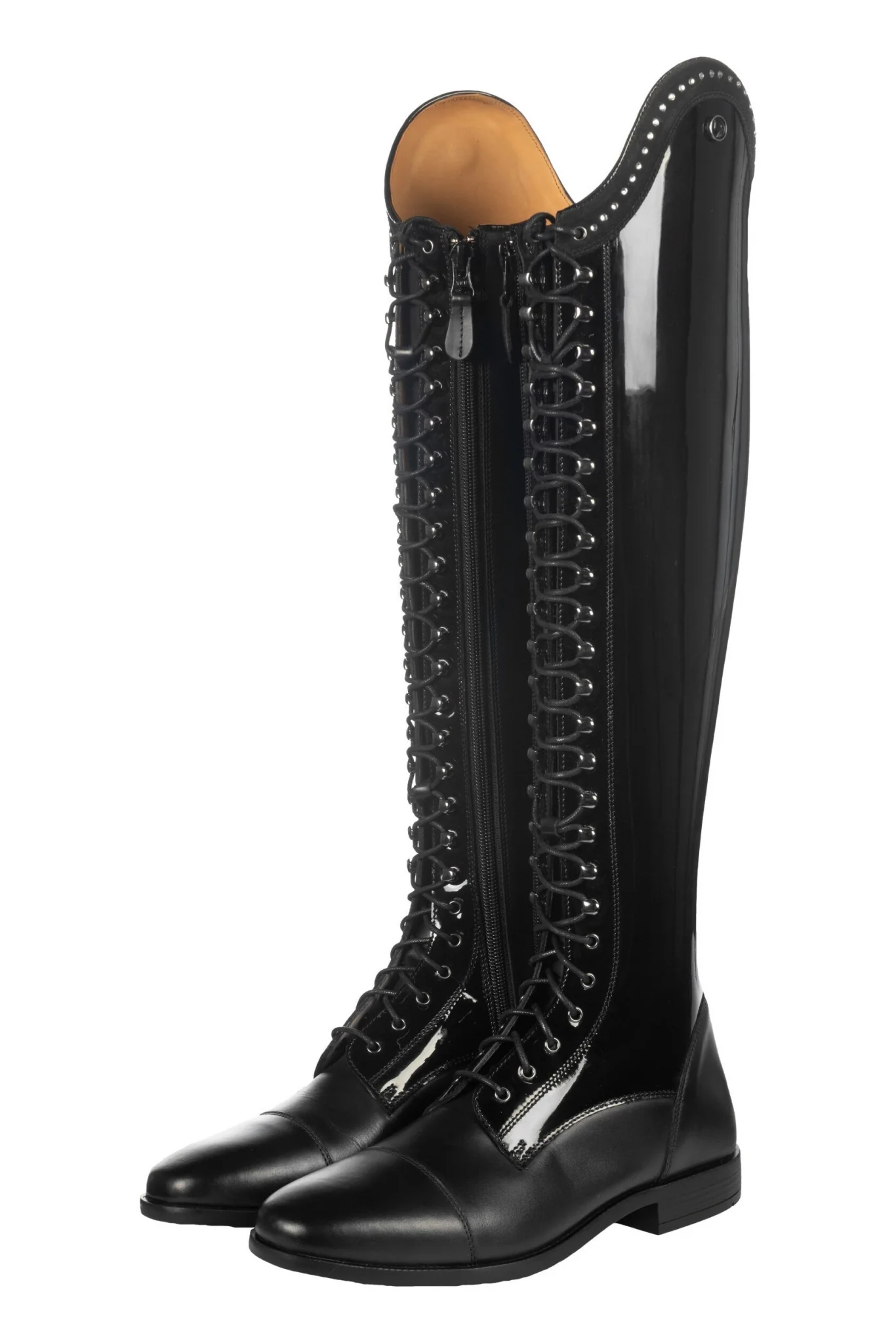 HKM Ladies Amalfi Lack Riding Boots Standard Length/Width - Image 2