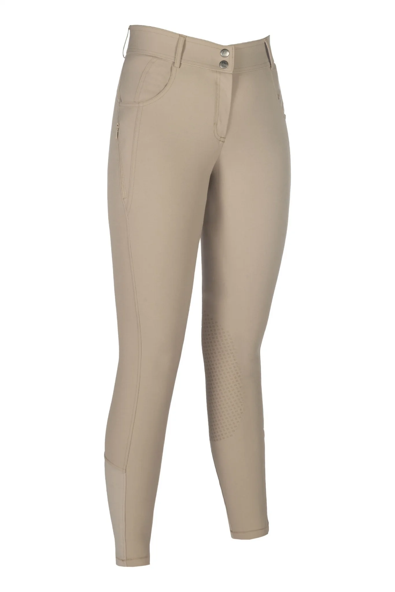 HKM Ladies Ari Mid Rise Knee Patch Riding Breeches
