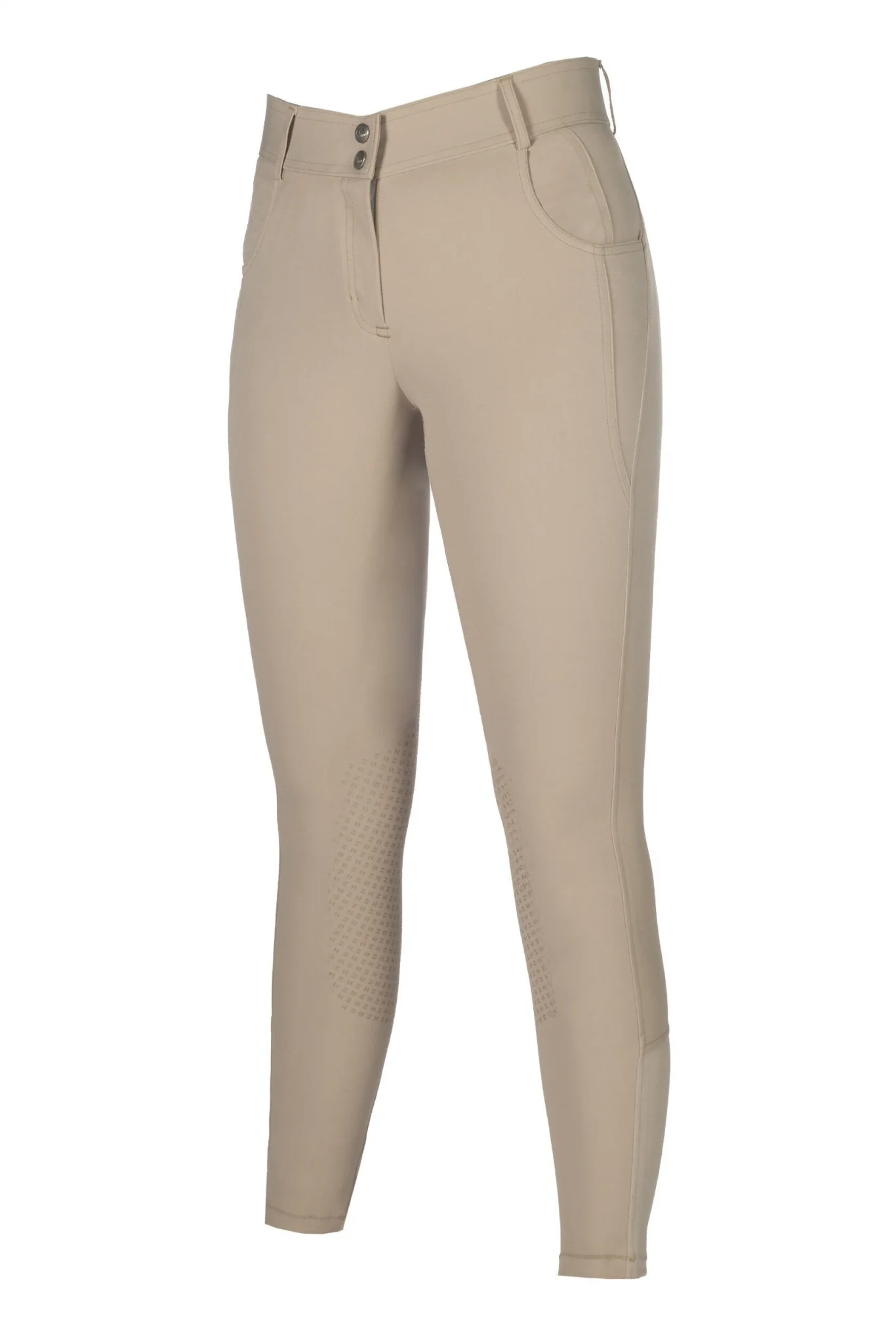HKM Ladies Ari Mid Rise Knee Patch Riding Breeches - Image 4