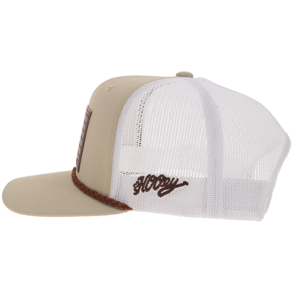 Hooey Liberty Roper 6-Panel Trucker Hat with Leather Flag Patch - Image 2