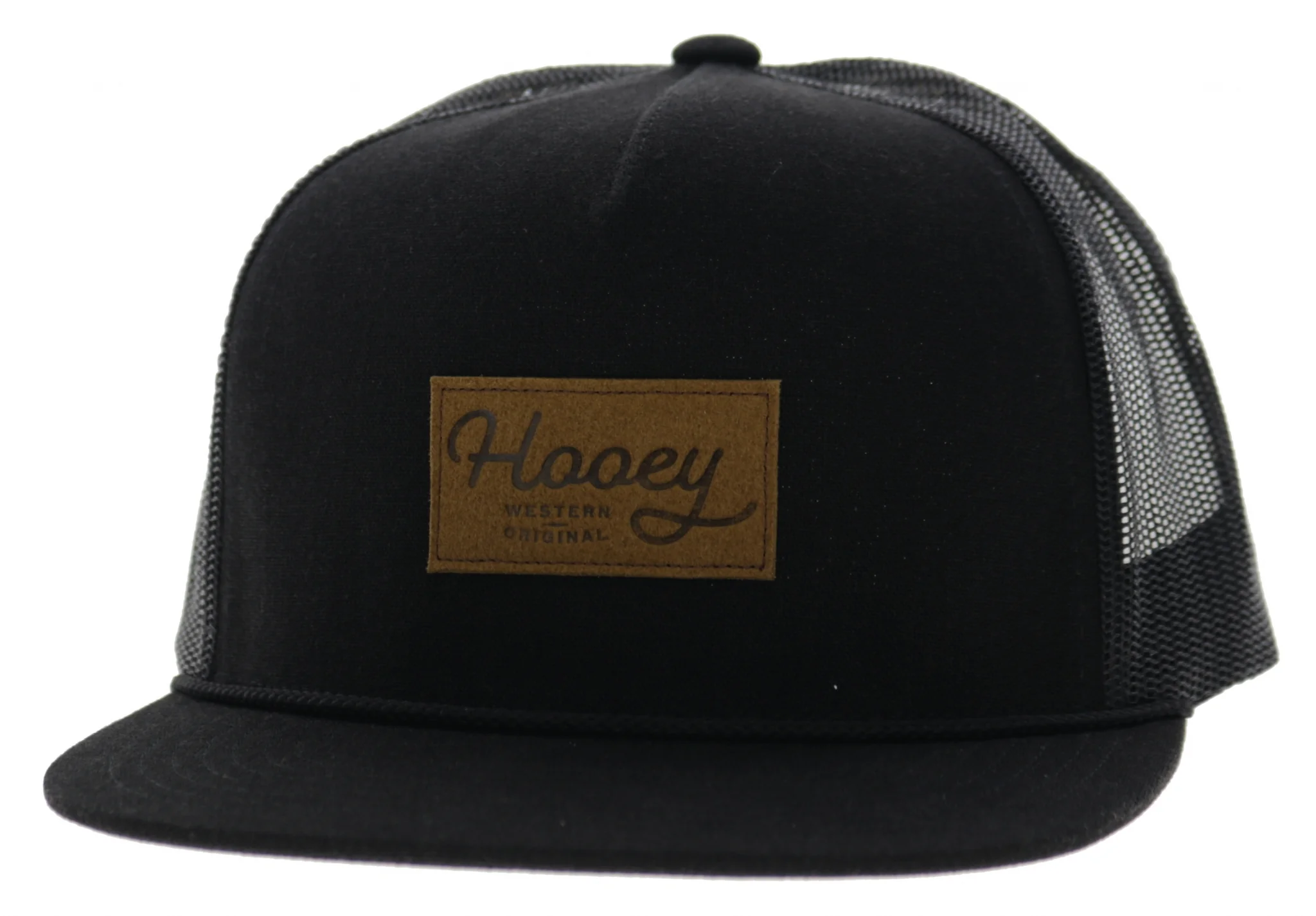 Hooey OG Patch 5-Panel Trucker Hat with Brown Rectangle Patch