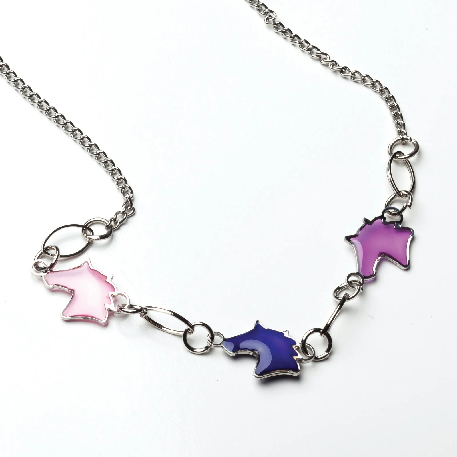 Horse Heads Mood Necklace