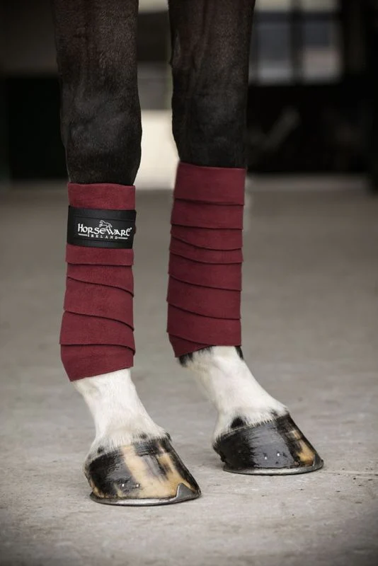 Horseware Fleece Bandages 4 Pack Charcoal/Aqua - Image 4