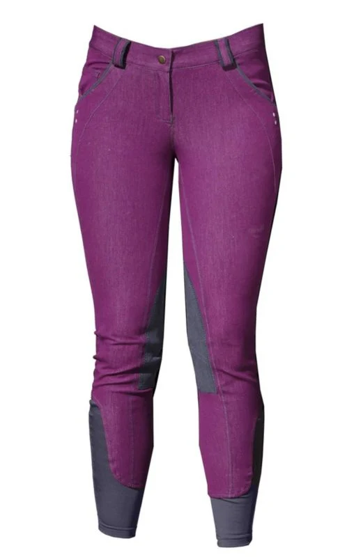Horseware Ladies SelfSeat Denim Breech 24R Denim - Image 32