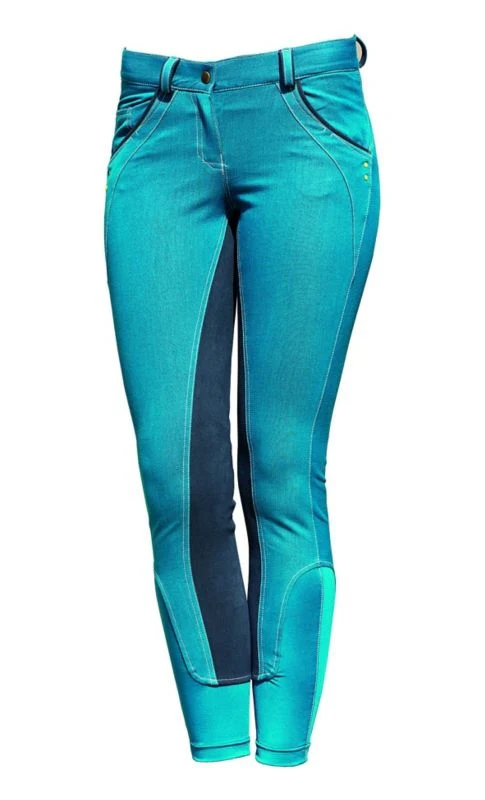 Horseware Ladies SelfSeat Denim Breech 24R Denim - Image 7