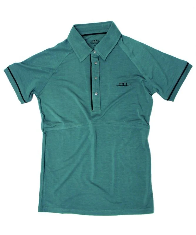 Horseware Tonara Classic Bamboo Polo LG Aqua - Image 4
