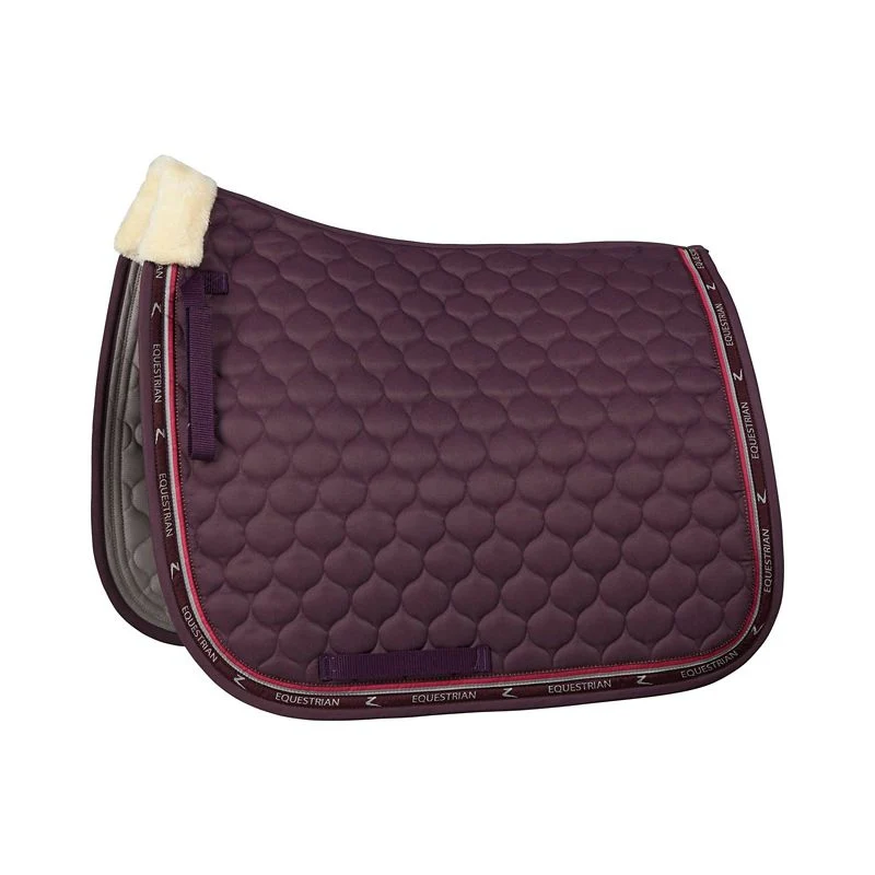 Horze Claremont Dressage Saddle Pad with Faux Fur - Image 2
