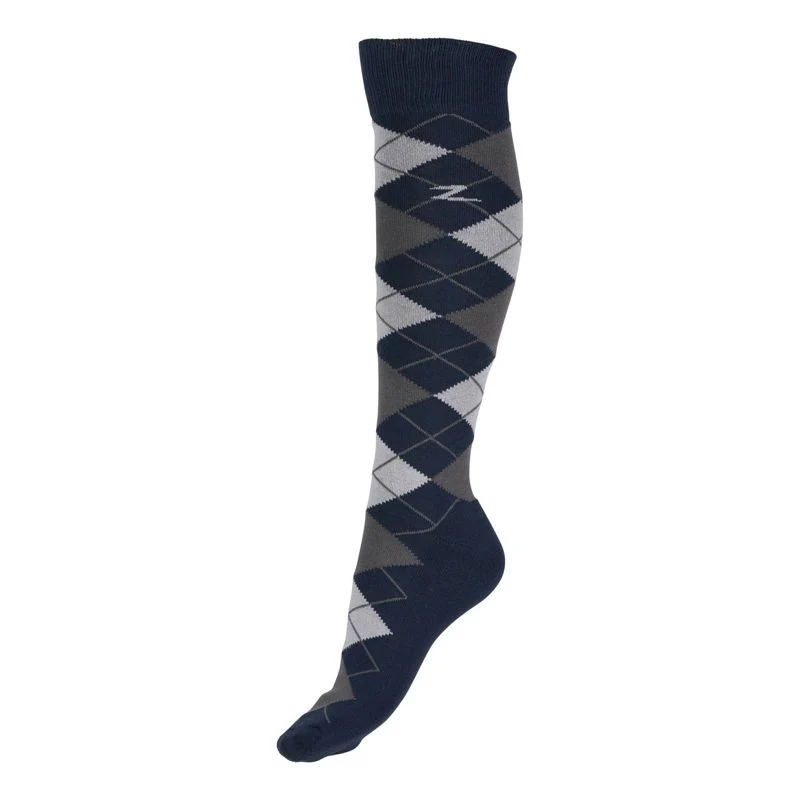 Horze Ladies Alana Checked Winter Socks 6-7.5 Afte - Image 5