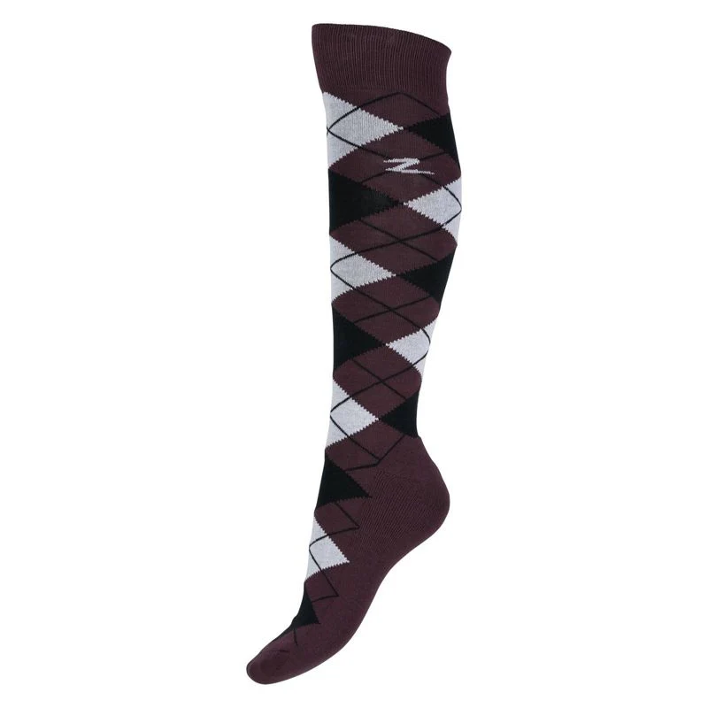 Horze Ladies Alana Checked Winter Socks 6-7.5 Afte - Image 6
