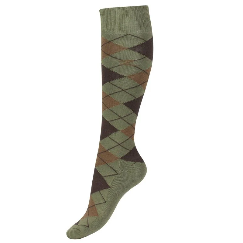 Horze Ladies Alana Checked Winter Socks 6-7.5 Afte - Image 9