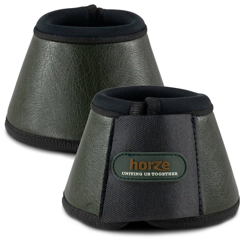 Horze Montauk Bell Boots Large Beetle Khaki Green - Image 3