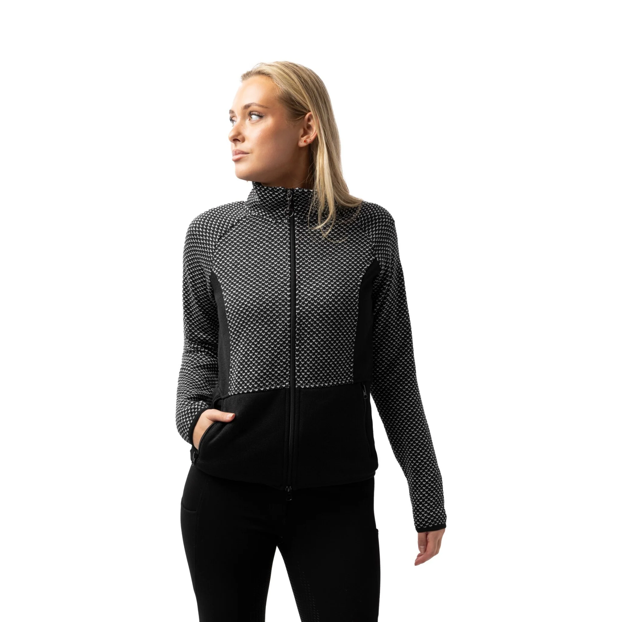 Horze Neve Ladies Fleece Knit Jacket - Image 2
