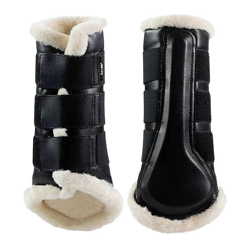 Horze Wilton Faux Fur Brushing Boots - Image 2