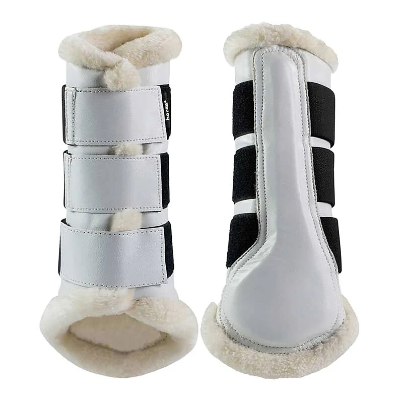 Horze Wilton Faux Fur Brushing Boots - Image 3