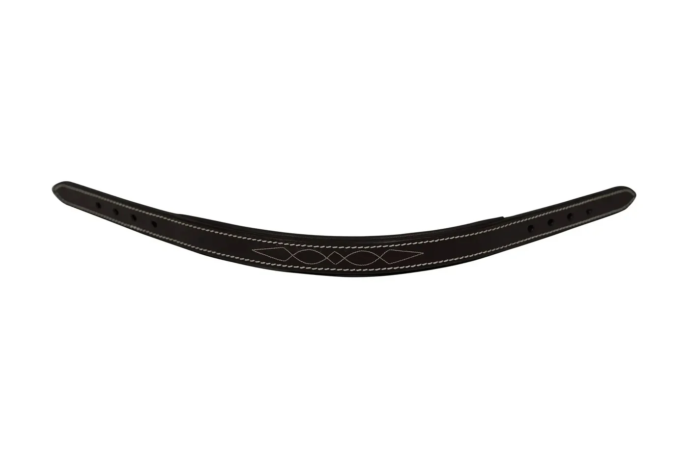 Huntley Equestrian Fancy Stitched Leather Halter Replacement Crown Piece - Image 3