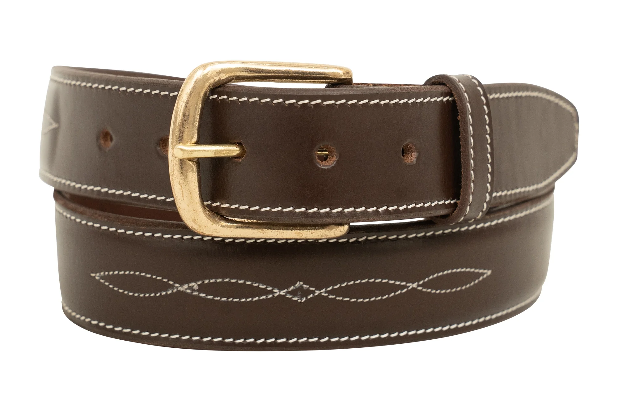Huntley Equestrian Ladies Fancy Stitched 1.5" Wide Belt