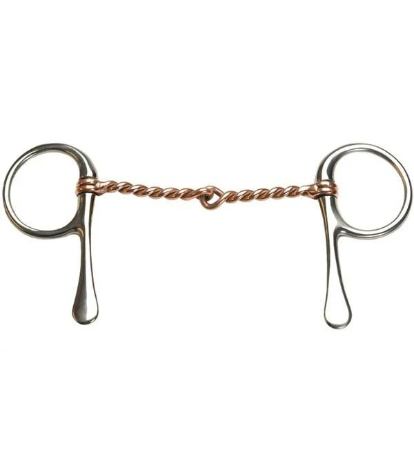 Jacks Copper Twisted Wire Snaffle Bit 5" Stainless