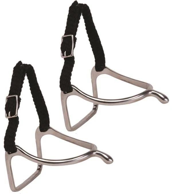 Jacks Ergonomic Spur w Knob ends SS Ladies Pair