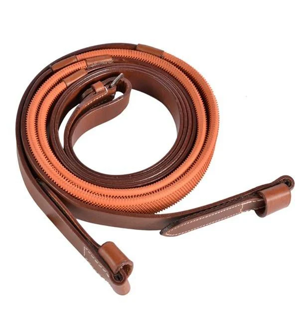 Jacks Leather Race Reins Sold in Pairs Brown