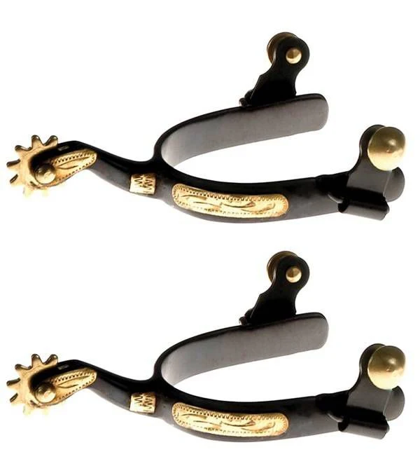 Jacks Roping Spurs with Engraved Brass Trim 11070