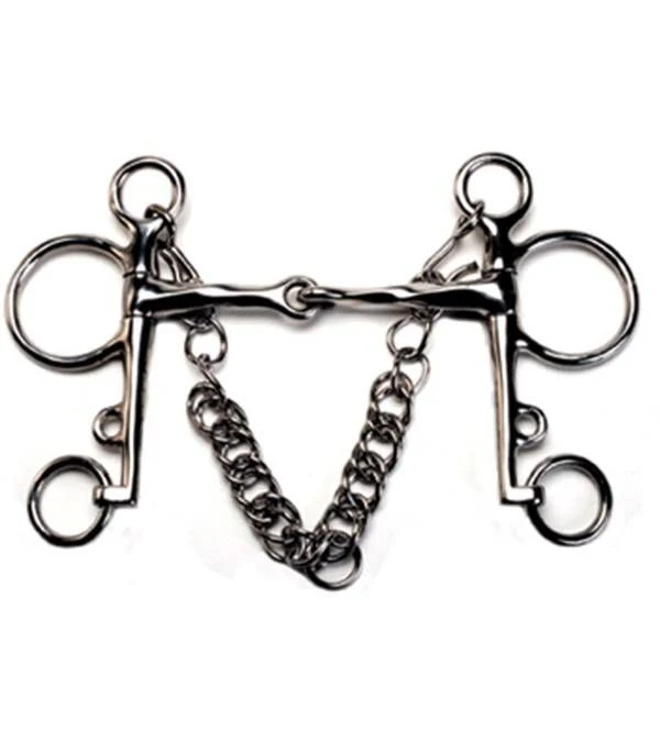 Jacks Slow Twist Pelham Bit 4" Stainless Steel