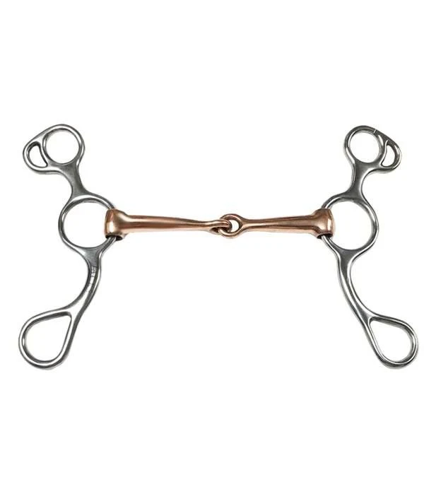 Jacks Training Snaffle Bit - Jointed Copper Mouth