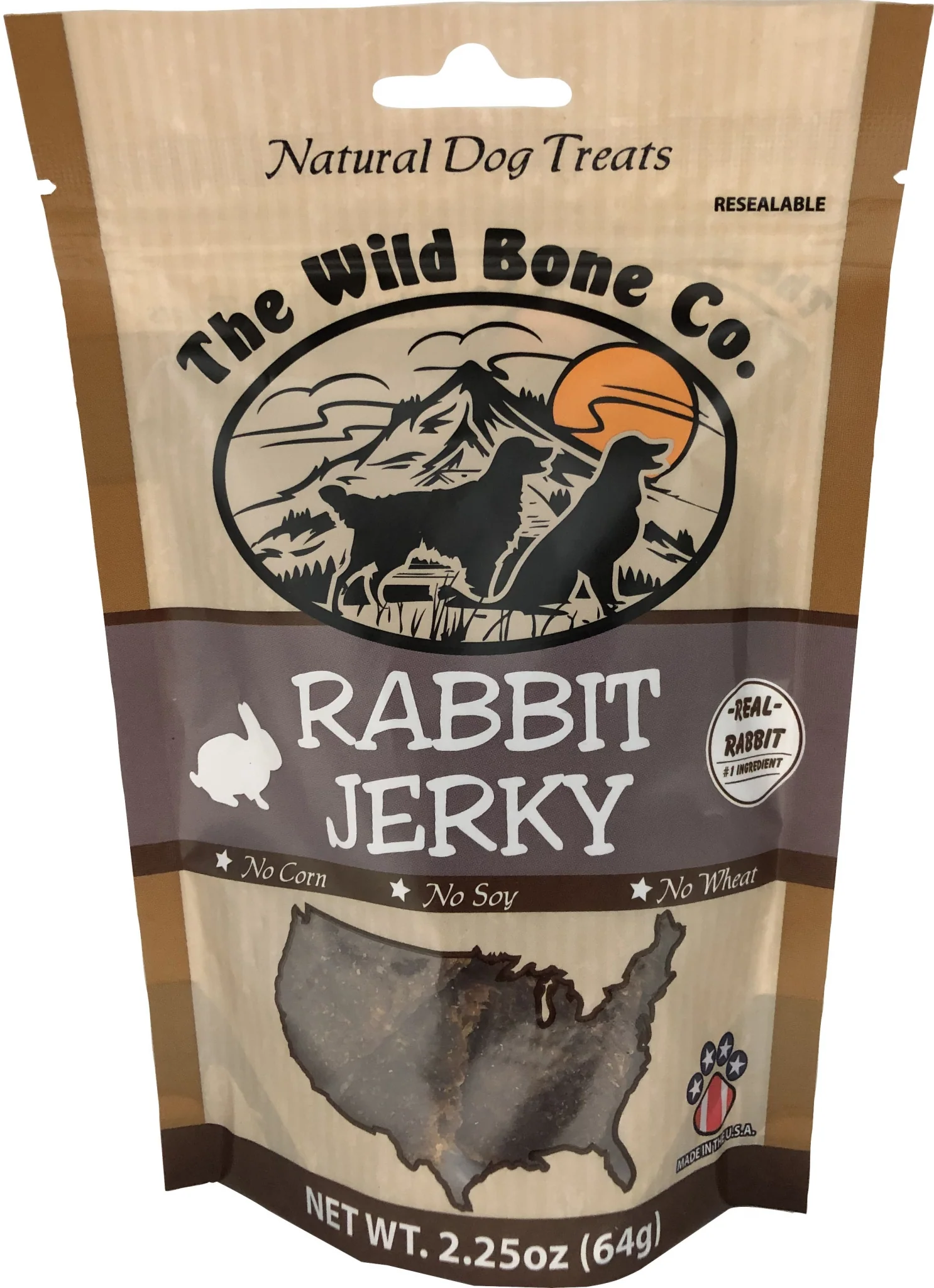 Jerky Natural Dog Treat - Jerky Rabbit 2.25Oz