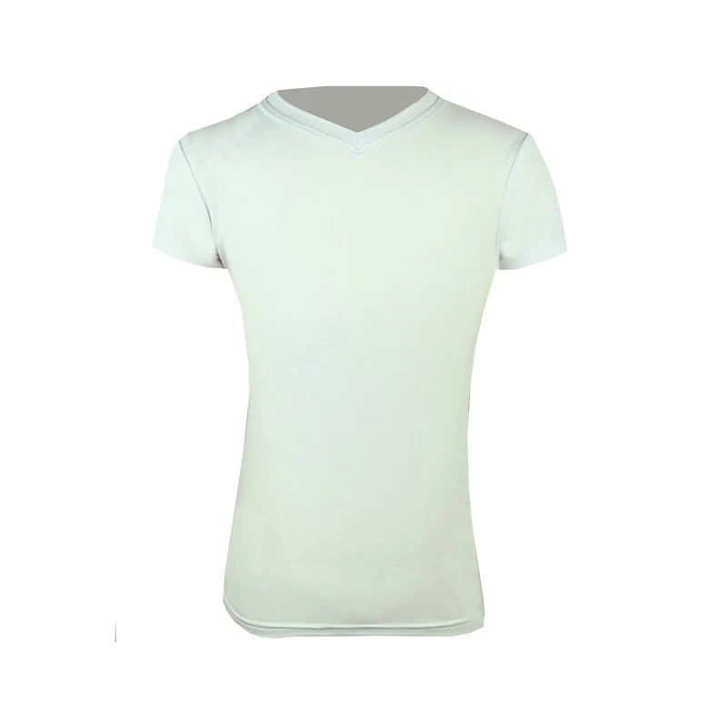 KAKI Short Sleeve V-Neck Exercise Shirt 10 White - Image 2