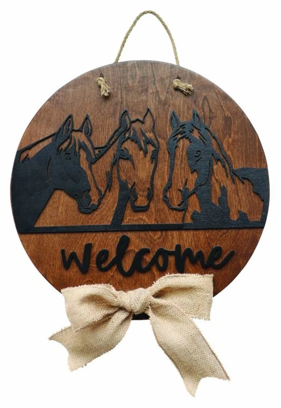 Kelley Welcome Horse Trio Door Hanger