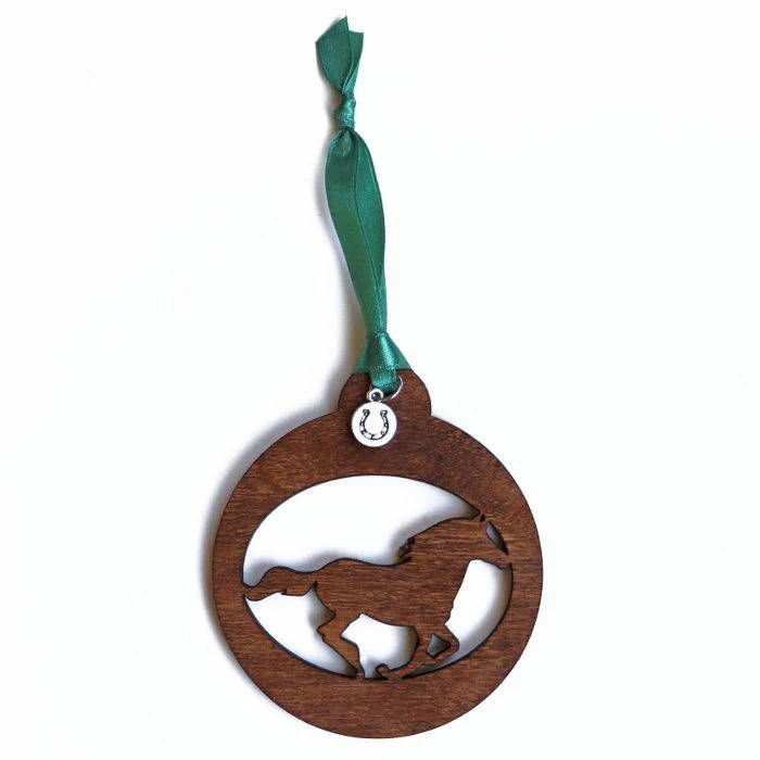 Kelley Wood Galloping Horse Christmas Ornament