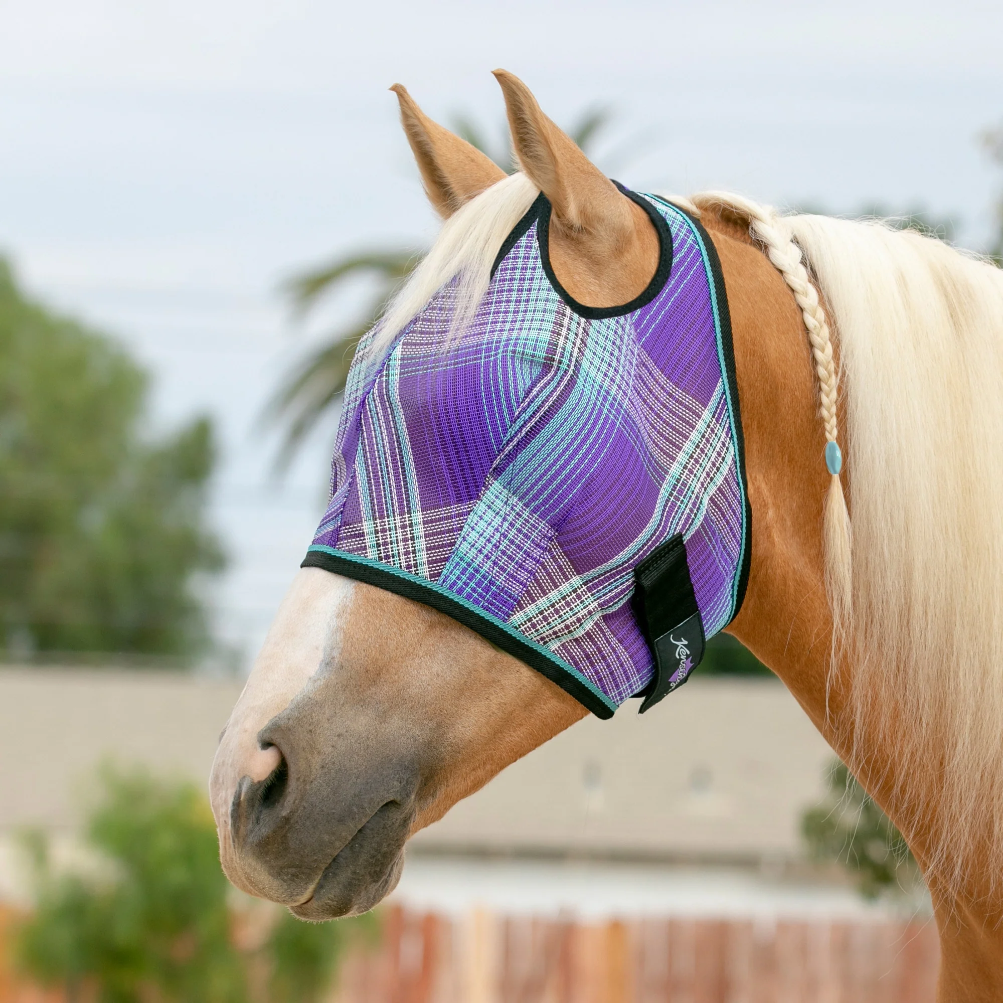 Kensington Fly Mask with 73% UV Protection - Open Top Design - Image 10