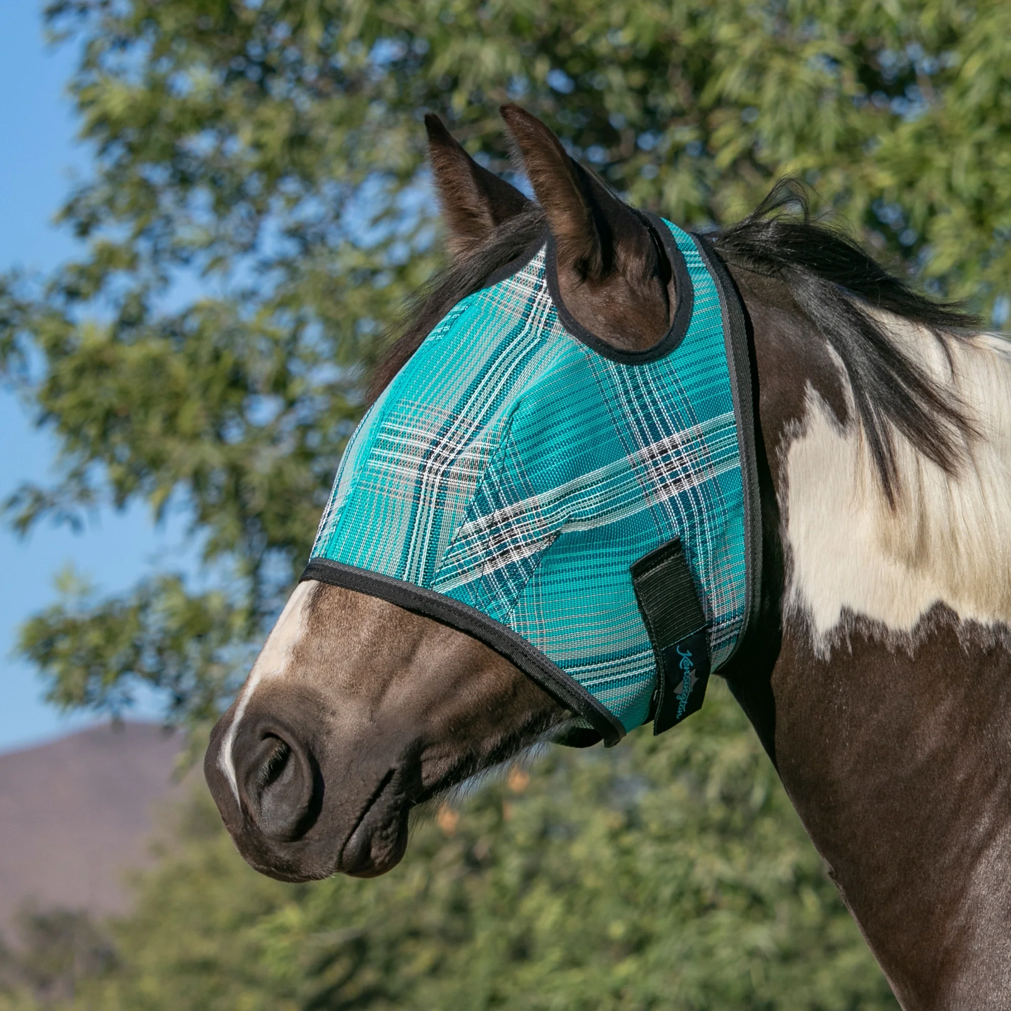 Kensington Fly Mask with 73% UV Protection - Open Top Design - Image 8