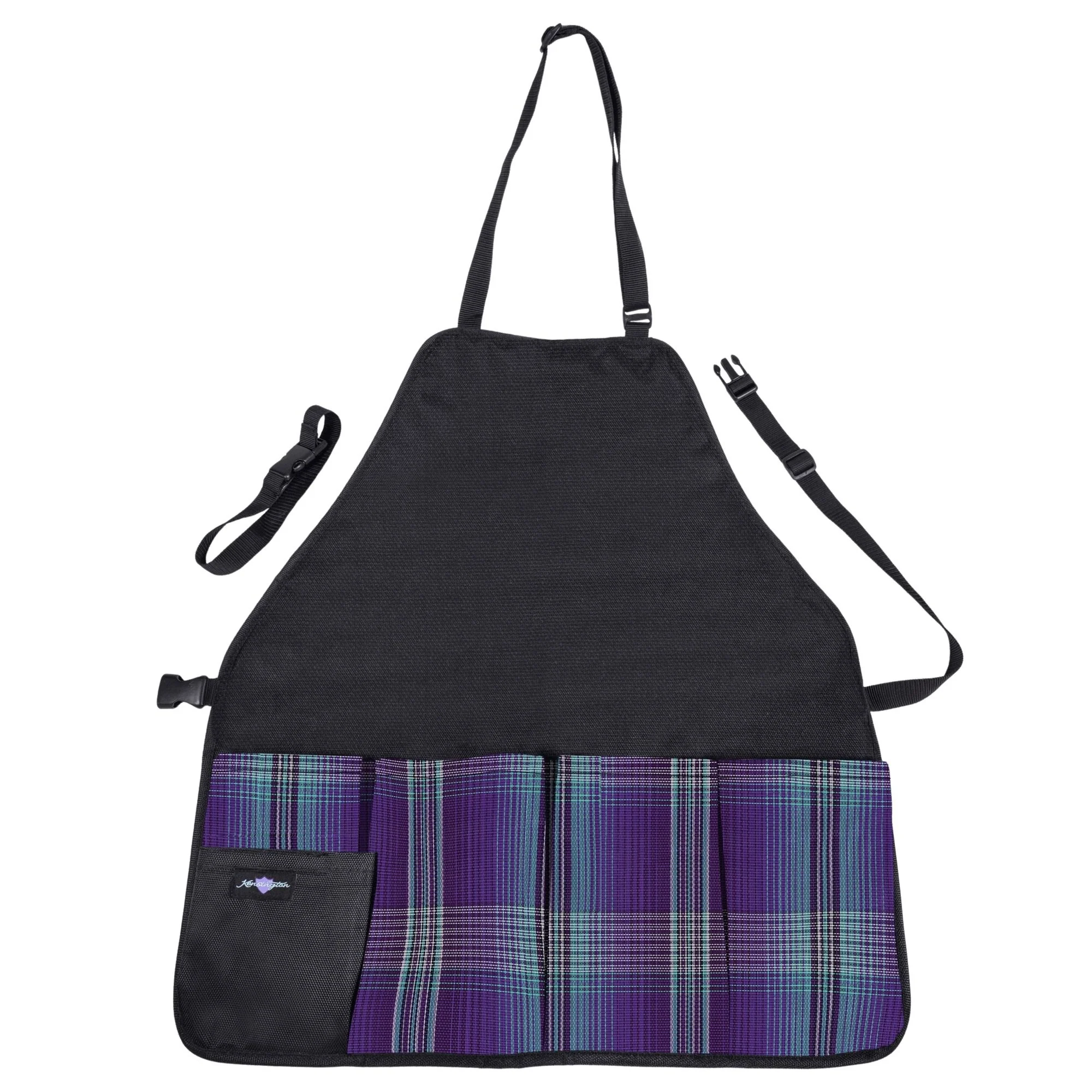 Kensington Grooming Apron Blue Ice Plaid - Image 3