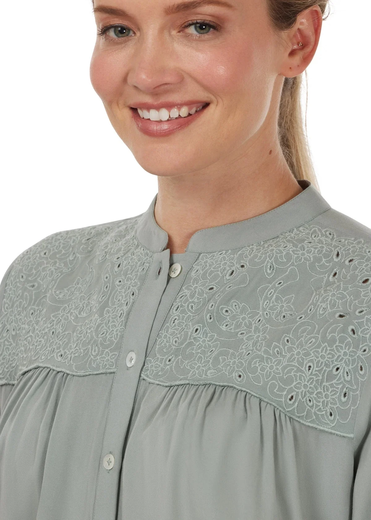 Kerrits Hollyhocks & Horseshoes Blouse - Image 4
