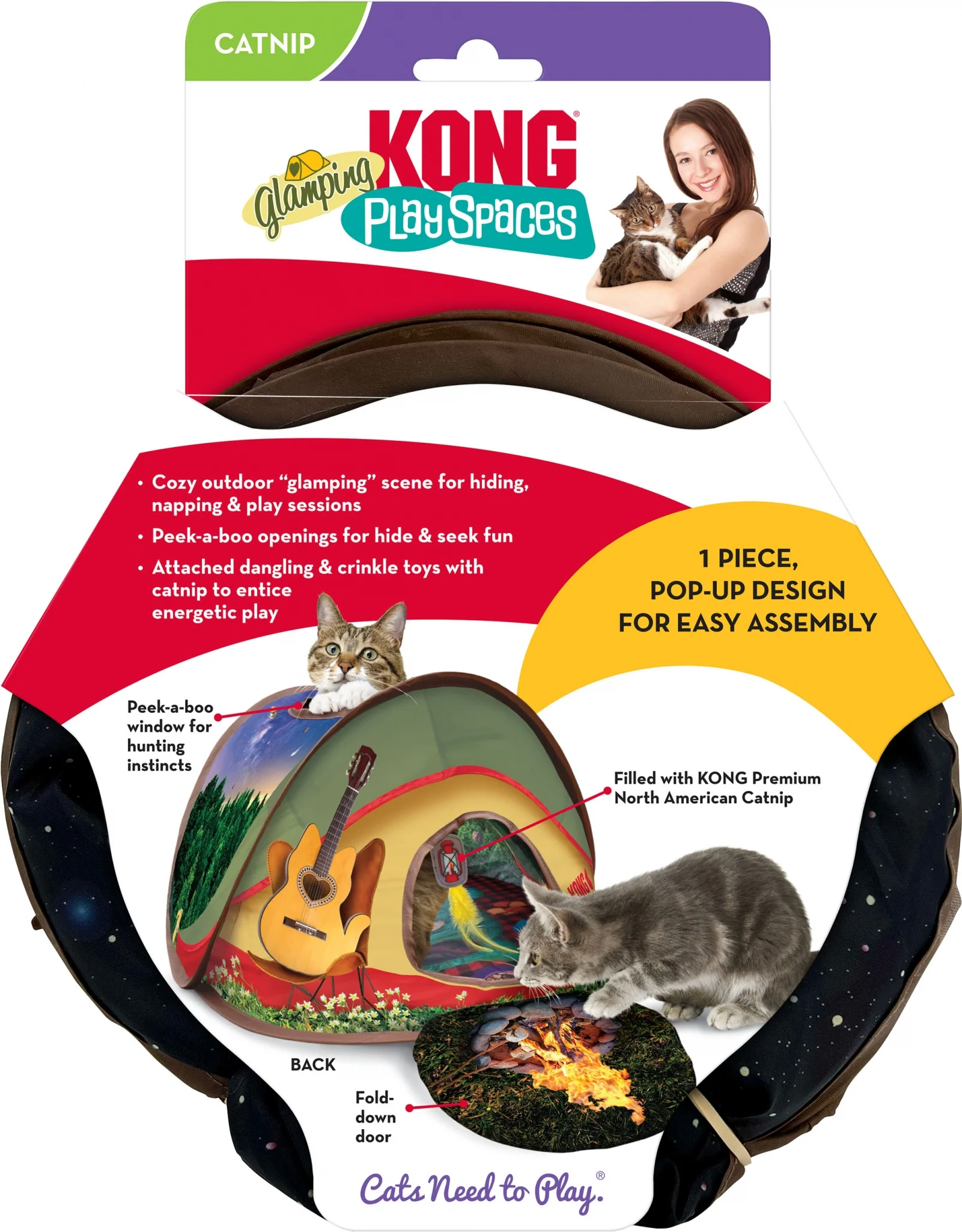 KONG Play Spaces Glamping Tent Cat Toy - Image 2