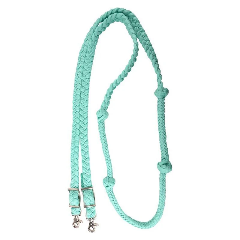 Martin Saddlery Braided Barrel Rein with Knots - Image 3