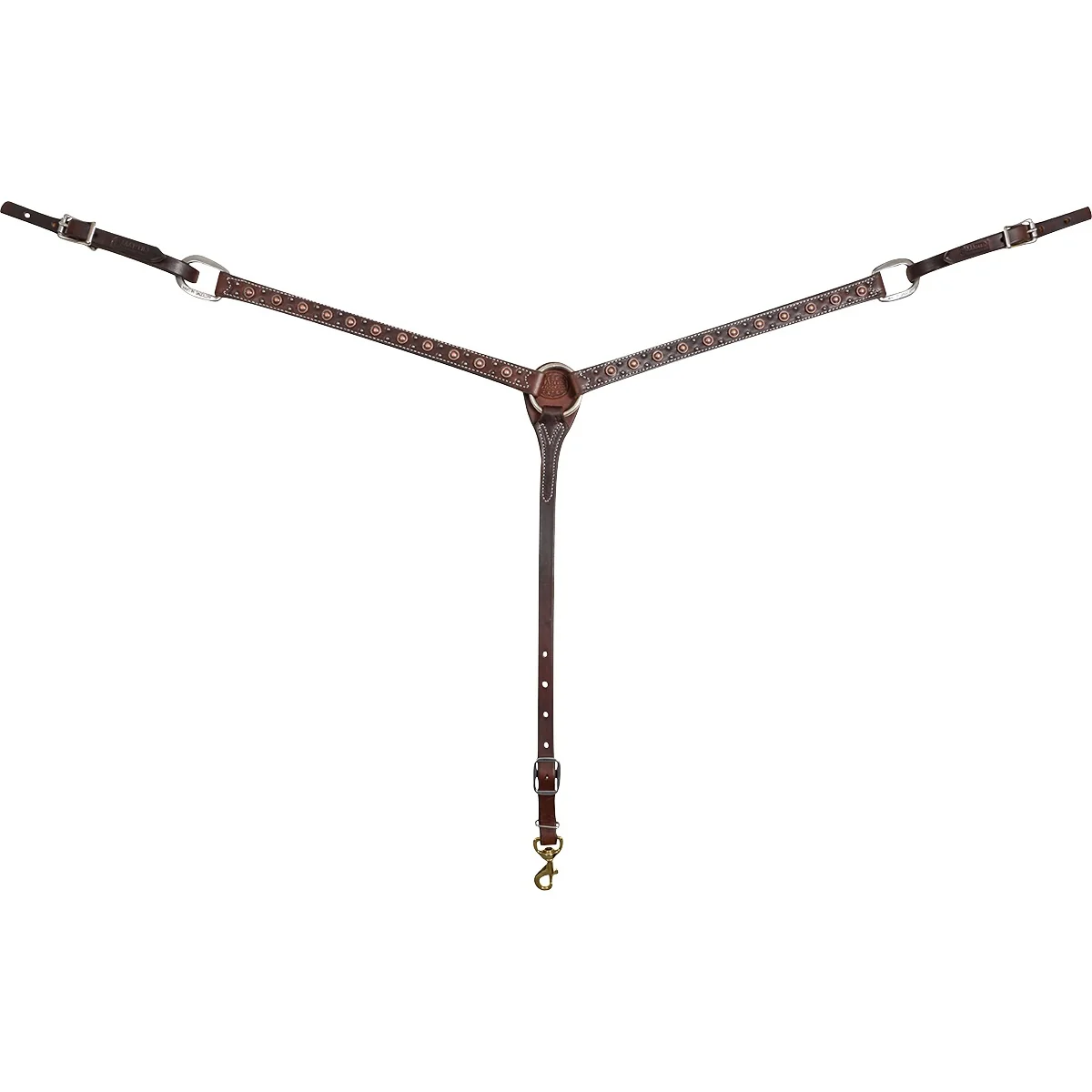 Martin Saddlery Rope Edge Antique Copper Dots Breast Collar