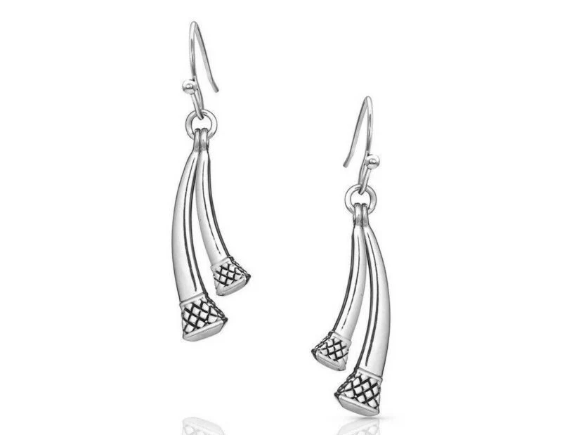 Montana SS Duo Horseshoe Nail Dangle Earrings